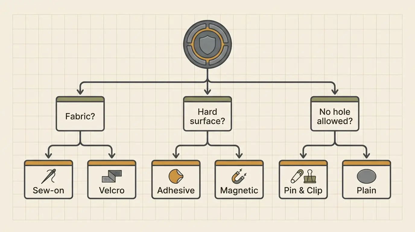 Decision tree for choosing the right PVC patch backing