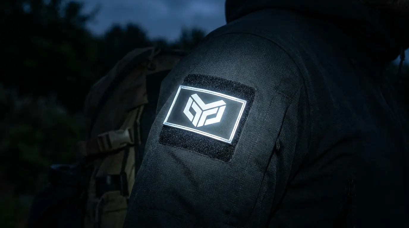 Reflective morale PVC patch returning torchlight